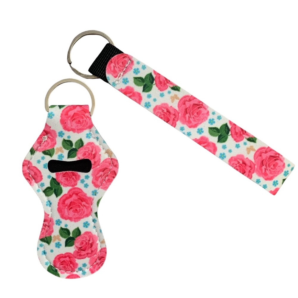 Roses  Chapstick Holder & Wristlet Holder Floral